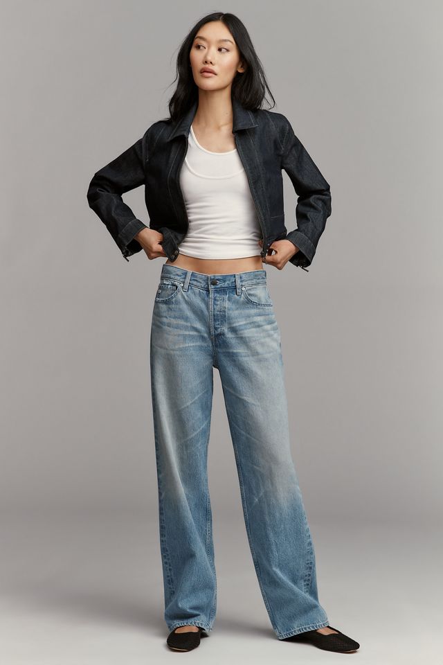 Rumi Shrunken Stretch Denim Moto Jacket by Pilcro #2