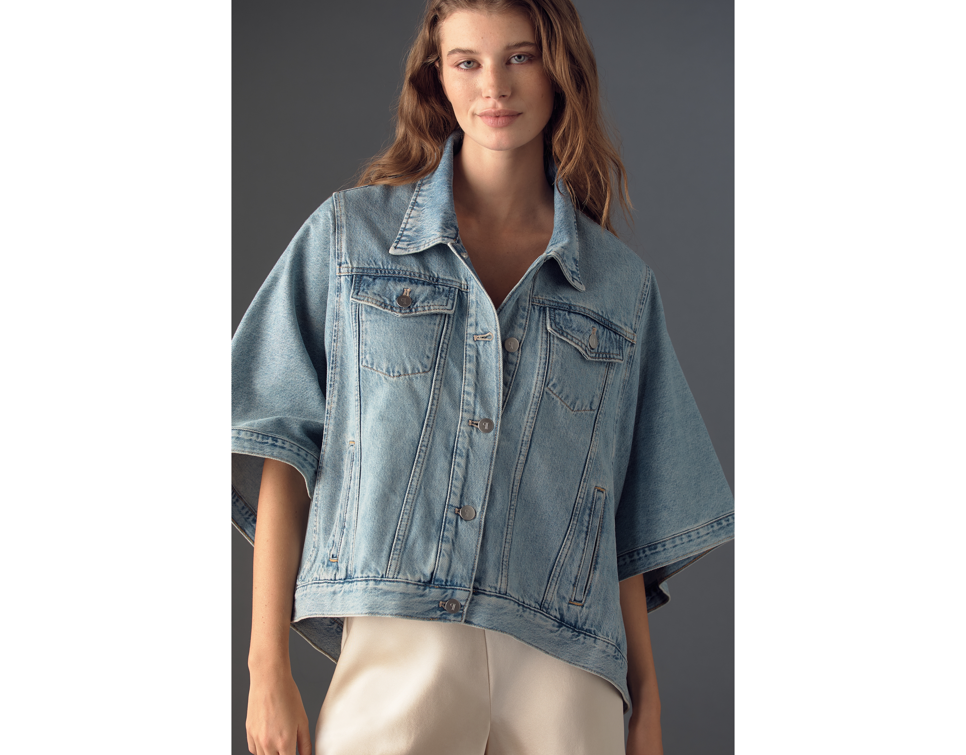 Pilcro Weston Denim Cape Jacket