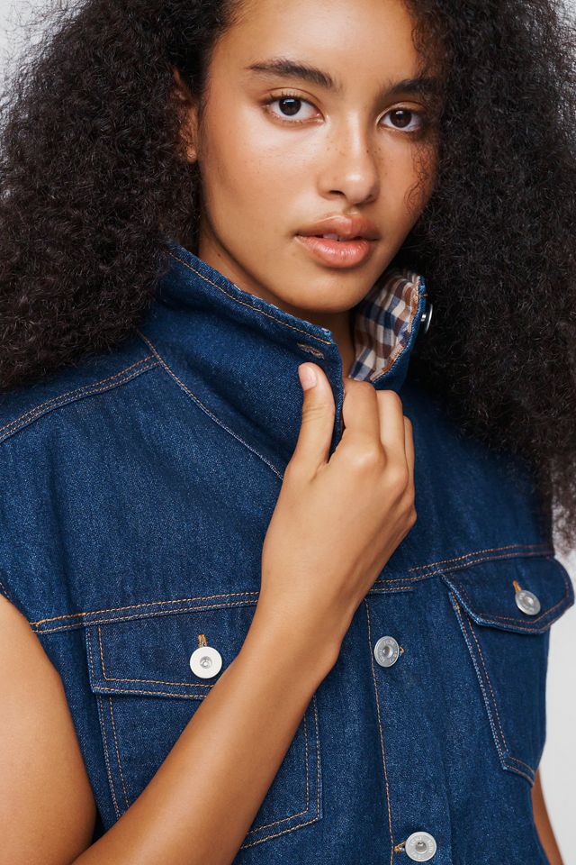 Ichi Ihhiramo Denim Funnel Neck Vest #3