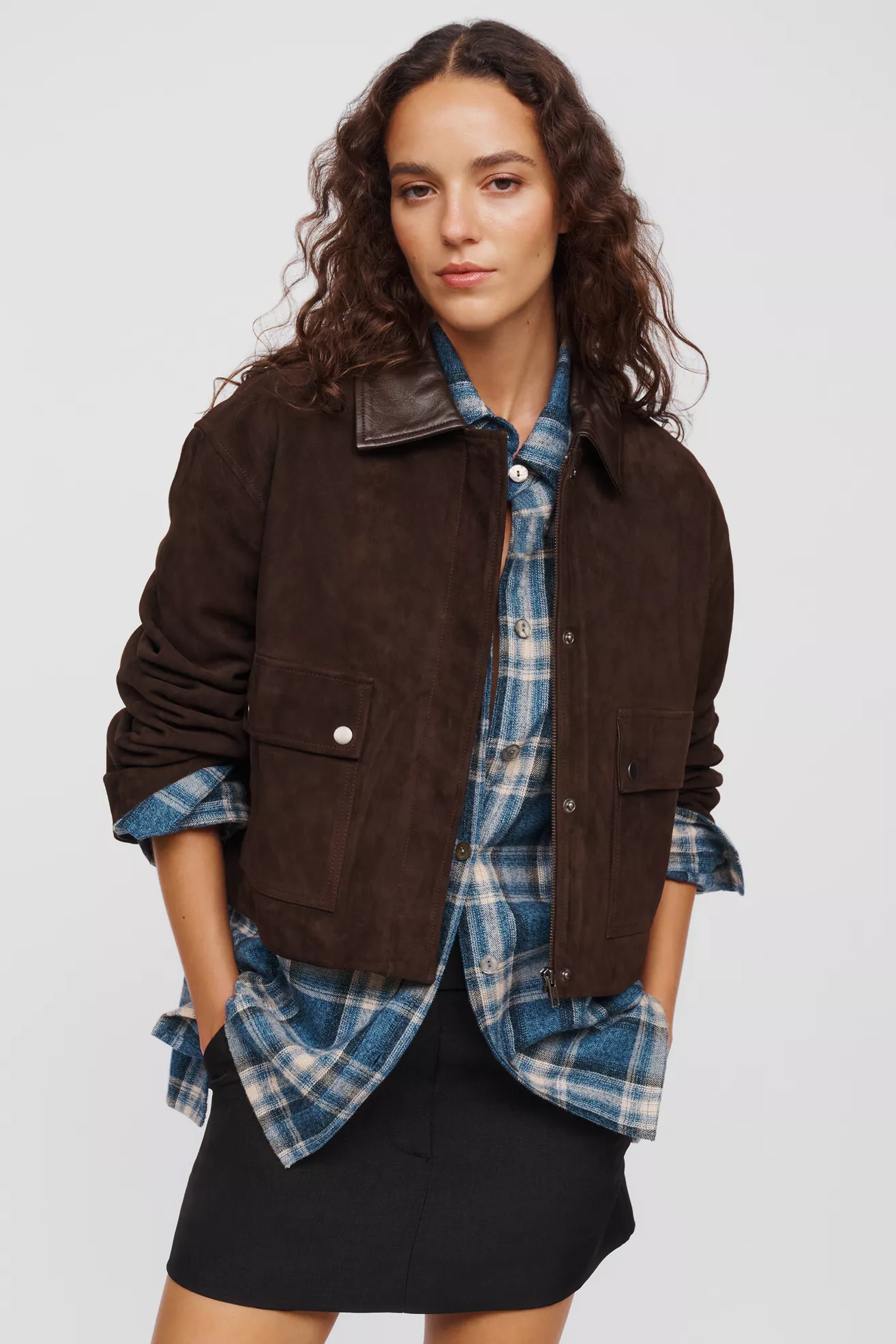 Pilcro Suede Utility Jacket