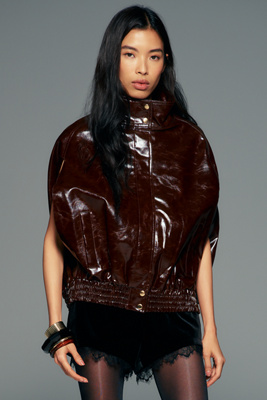 Maeve Faux Leather Capelet by Anthropologie