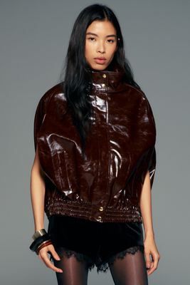 Maeve Faux Leather Capelet