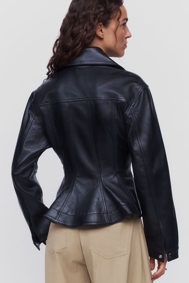 By Anthropologie Peplum Trucker Jacket #1