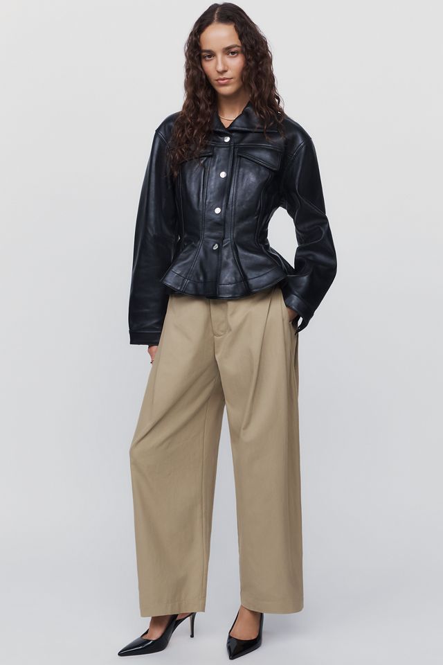 By Anthropologie Peplum Trucker Jacket #4