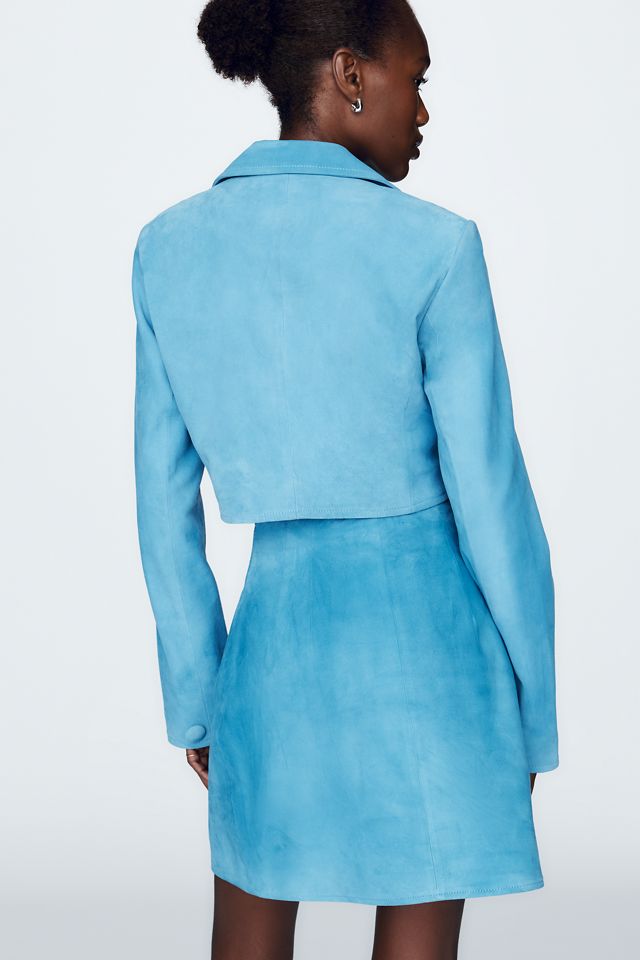 Maeve Suede Cropped Jacket #3