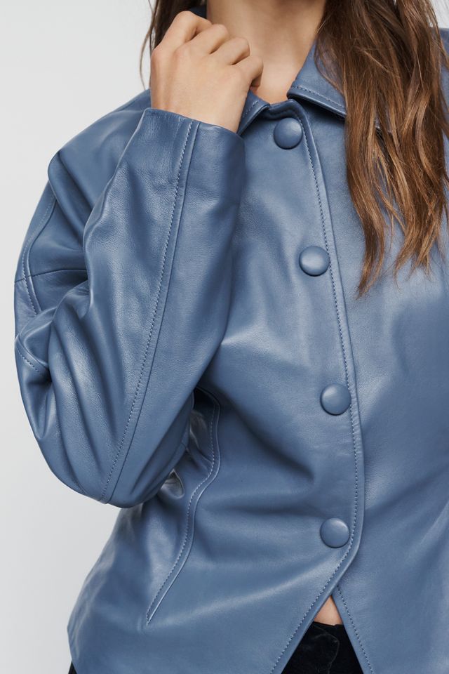 Maeve Leather Tailored Jacket #1
