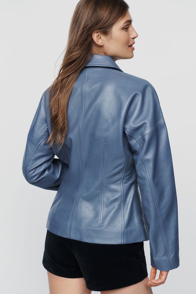 Maeve Leather Tailored Jacket #2