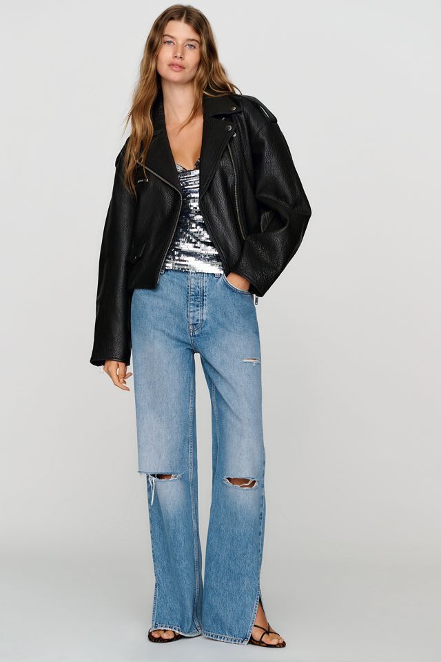 By Anthropologie Leather Moto Jacket #3