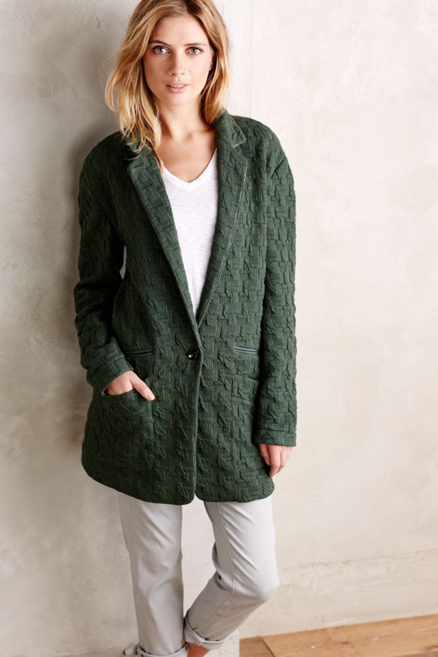 Extended Houndstooth Blazer #2