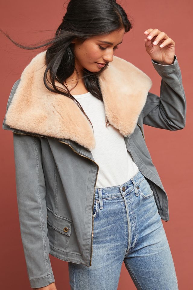 By Anthropologie Faux Fur Jacket