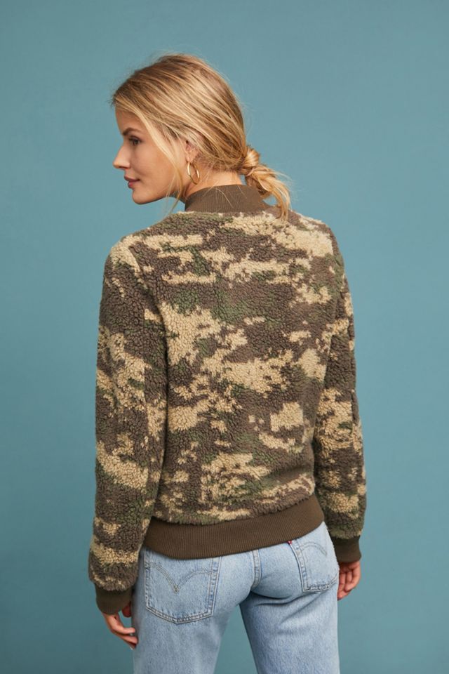 Camo Sherpa Bomber Jacket #1