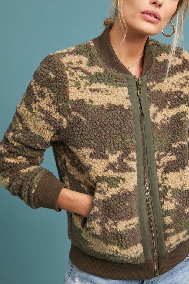 Camo Sherpa Bomber Jacket #2