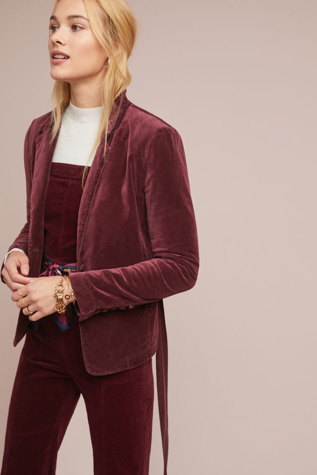 Anthropologie velvet outlet jacket