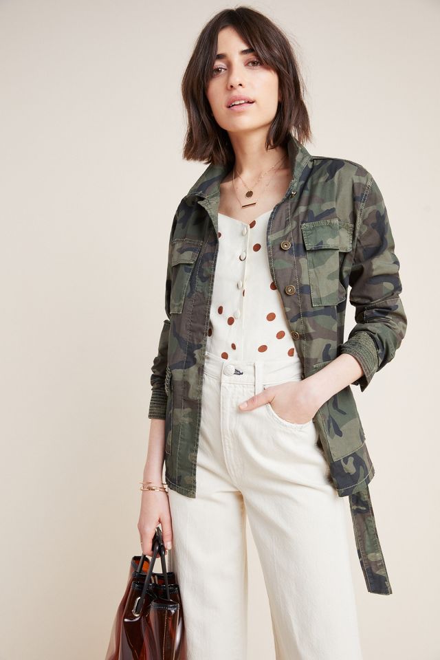 Anthropologie camo outlet jacket