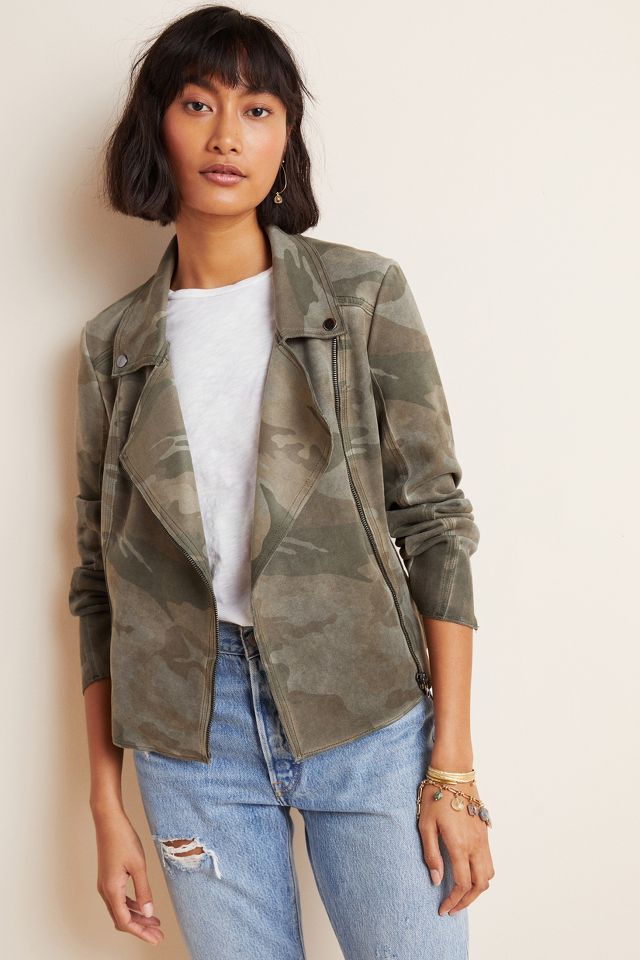 Anthropologie camo cheap moto jacket