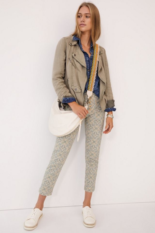 Marrakech Jamey Linen Moto Jacket | Anthropologie