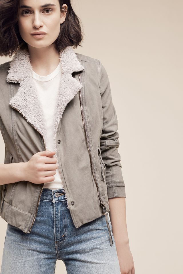 Anthropologie Sherpa shops Moto Jacket