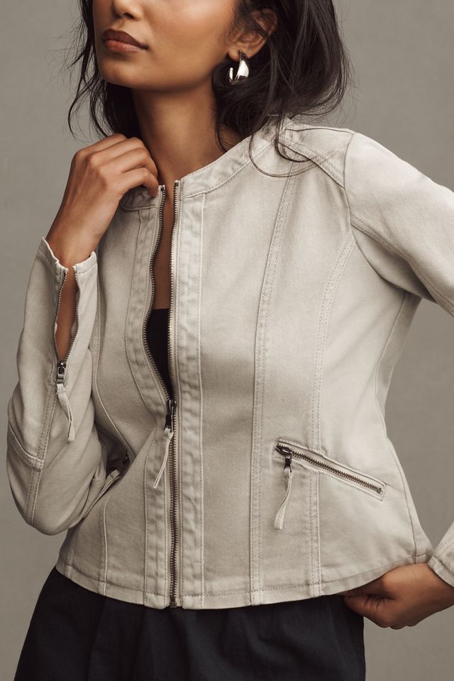 Marrakech Collarless Seamed Jacket #1