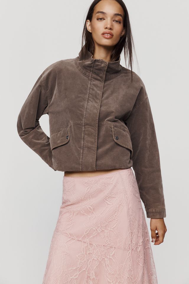 Marrakech Corduroy Funnel-Neck Jacket | Anthropologie
