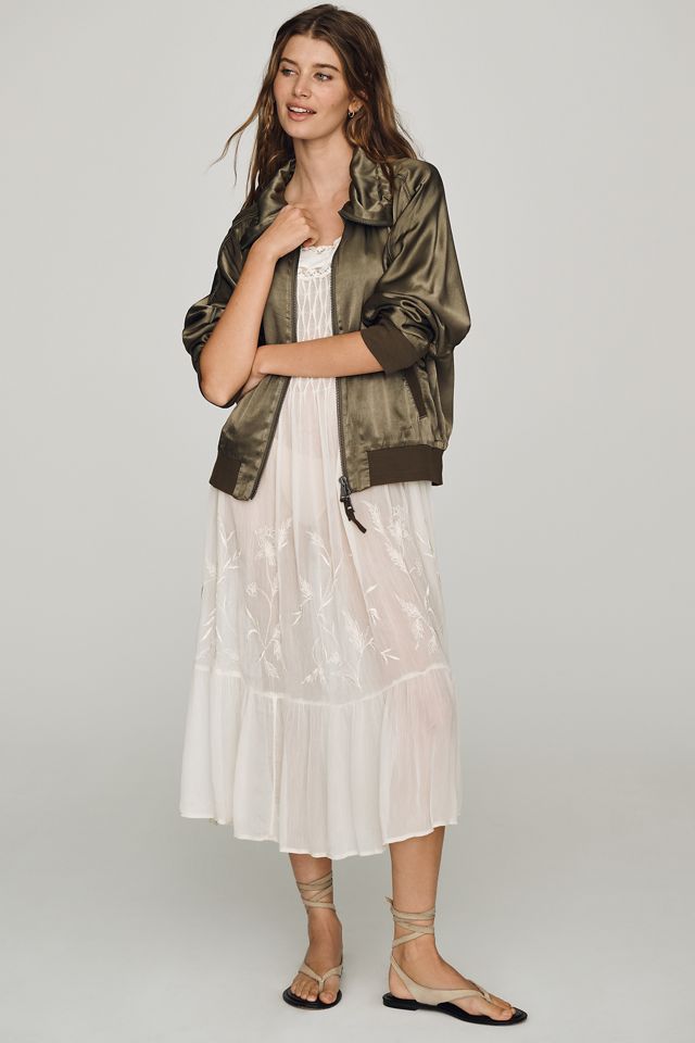 Marrakech Emilia Satin Bomber Jacket #1