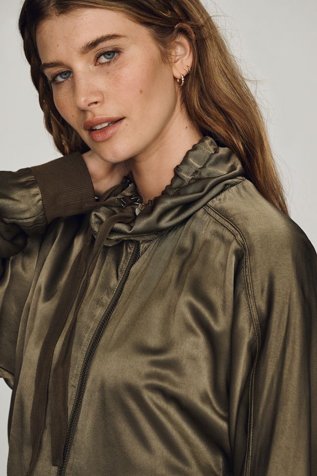 Marrakech Emilia Satin Bomber Jacket #3