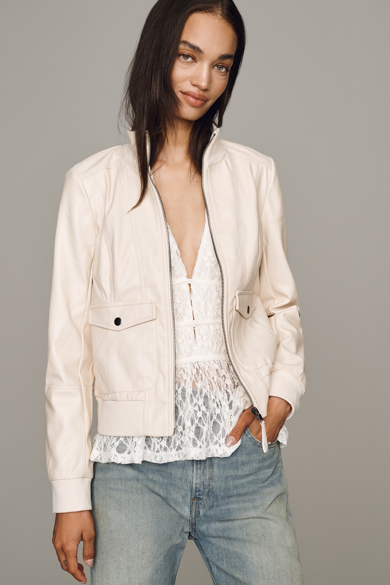 Marrakech Serene Faux-Leather Jacket