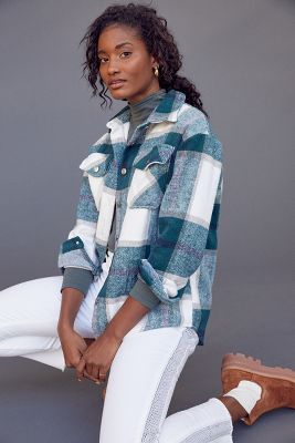 plaid shirt jacket womens