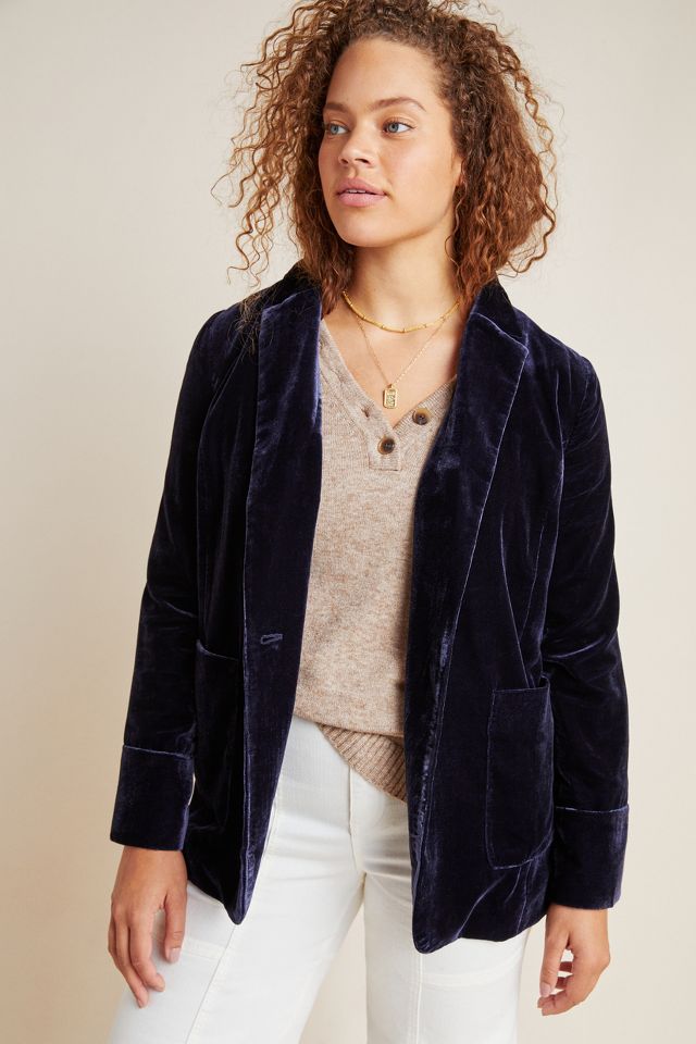 Anthropologie 2025 velvet blazer