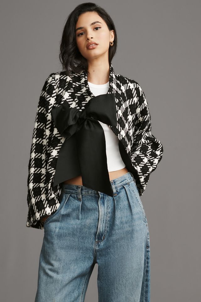 Eva Franco Kennedy Houndstooth Bow Jacket #2
