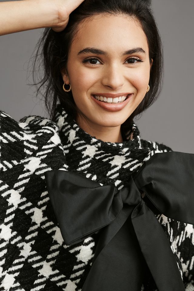 Eva Franco Kennedy Houndstooth Bow Jacket #3