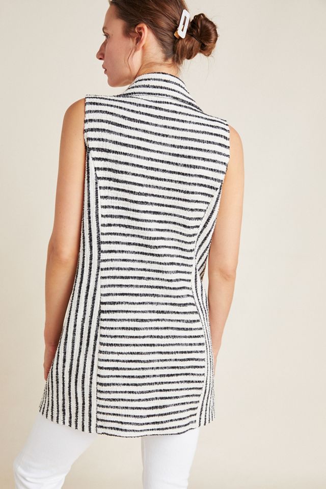 Ellis Striped Moto Vest #3