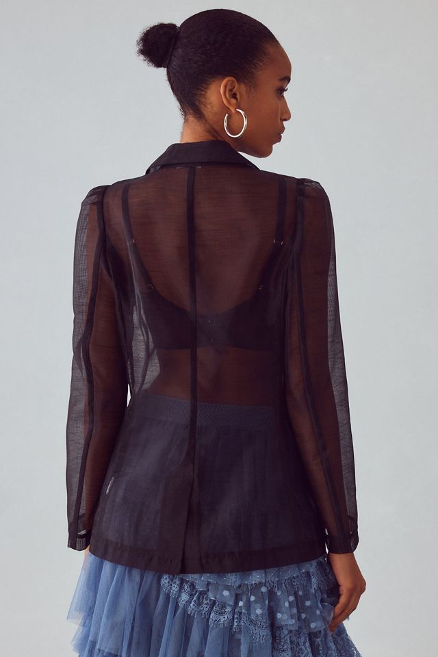 新品タグ付　Dolmansleeve Sheer Blouse ブラック 4115212060108_041_b