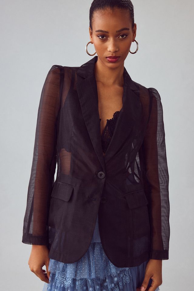 Black on sale sheer blazer