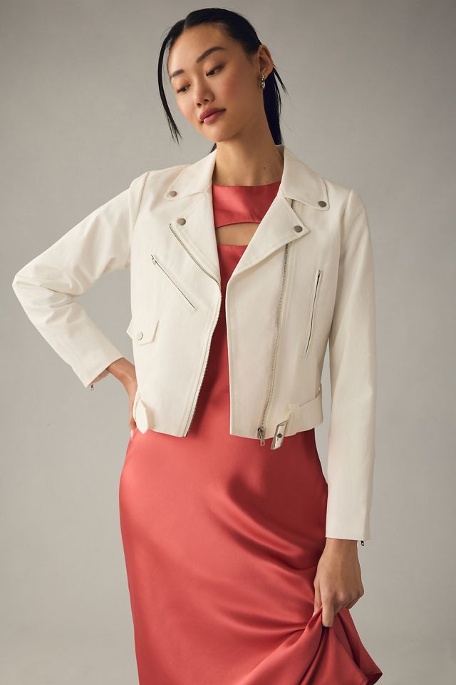 DOLAN Linen Moto Jacket Anthropologie