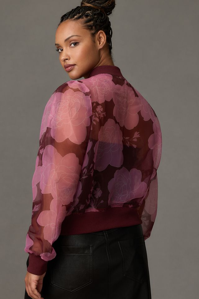 DOLAN Sheer Organza Bomber Jacket | Anthropologie
