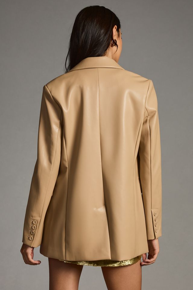 DOLAN Faux Leather Boyfriend Blazer #2
