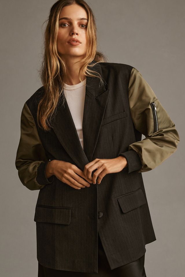 DOLAN Utility Mixed Fabric Blazer #3