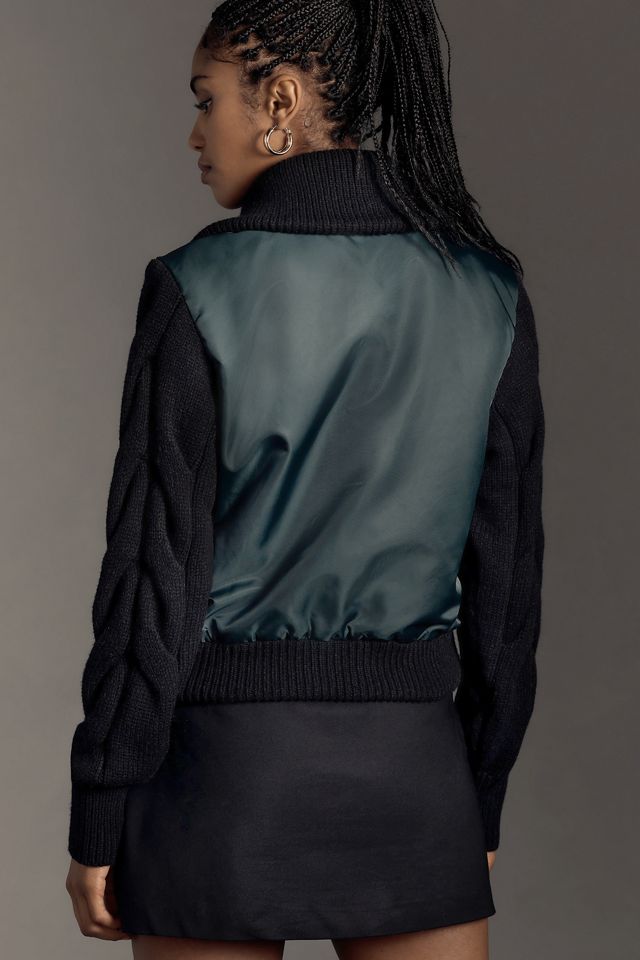 DOLAN Sweater-Sleeve Bomber Jacket #1