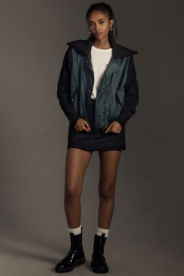 DOLAN Sweater-Sleeve Bomber Jacket #3
