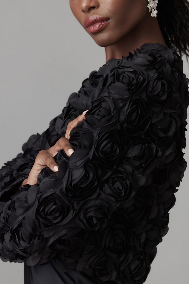 DOLAN Floral Appliqué Crop Jacket #3