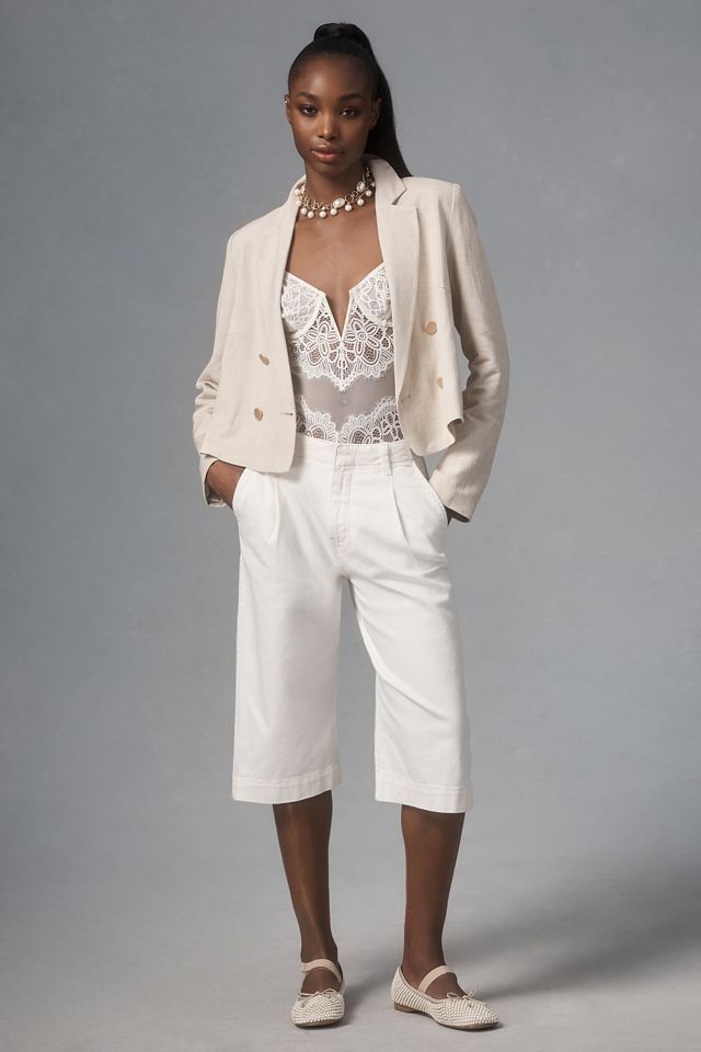 DOLAN Pleated-Back Cropped Blazer #2