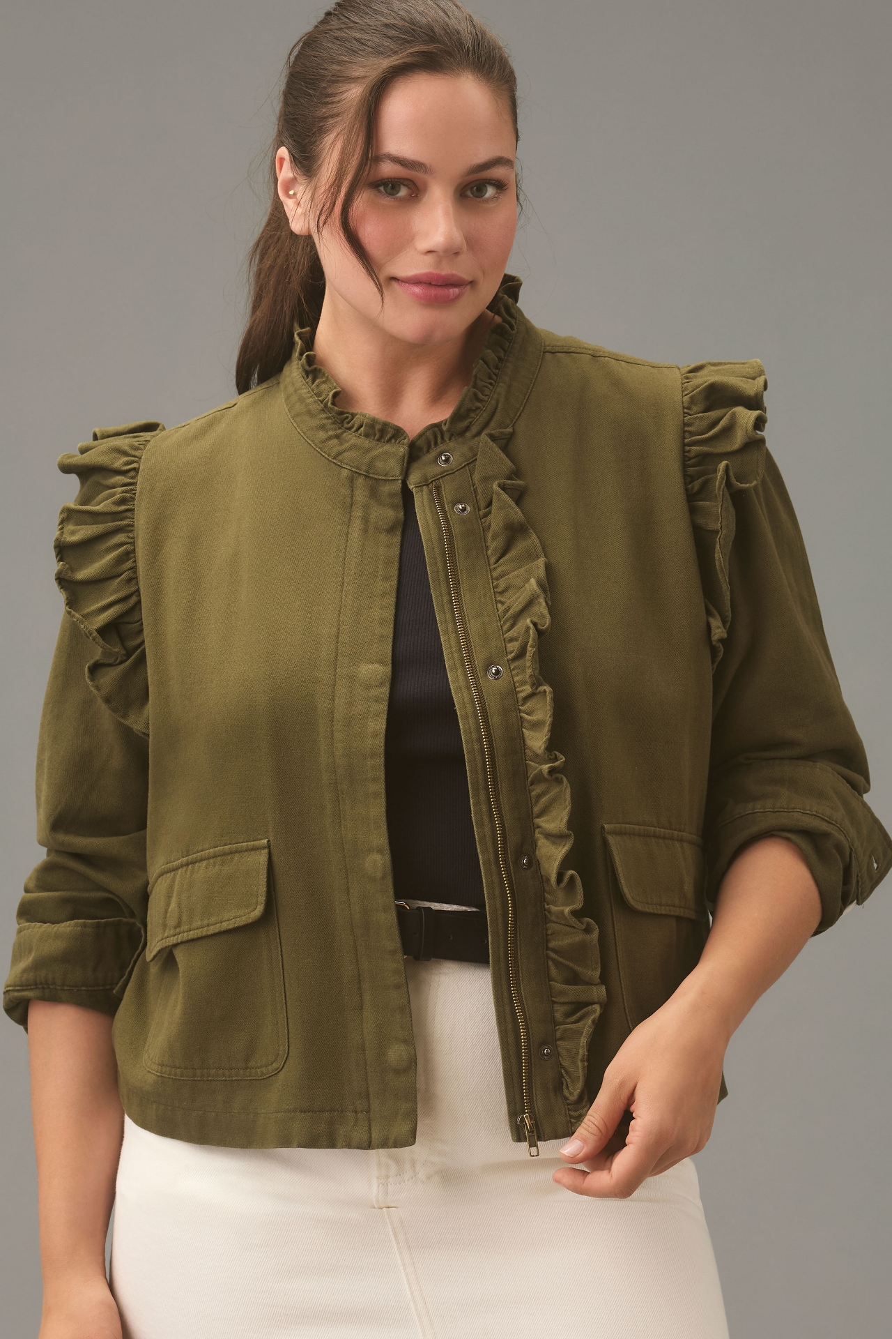 DOLAN Ruffled Utility Jacket