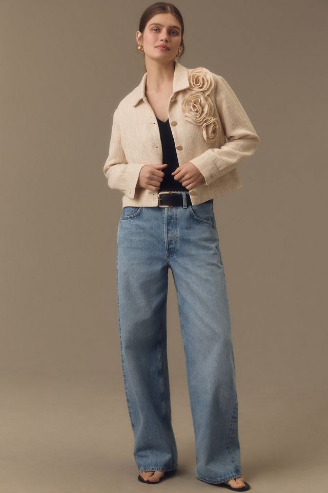 DOLAN Textured 3D Rosette Lady Jacket #2