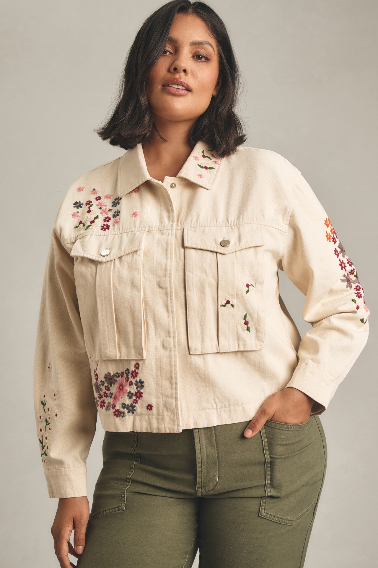 DOLAN Floral Embroidered Jacket