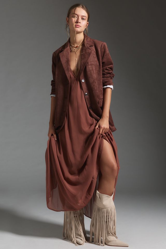 Dolan Left Coast Faux-Suede Boyfriend Blazer #4