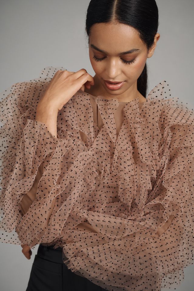 Dolan Left Coast Tulle Cropped Jacket | Anthropologie