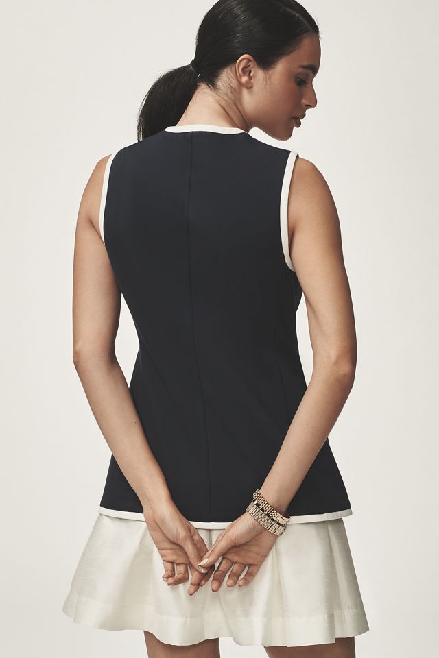 Dolan Left Coast Ponte Piped Vest #3