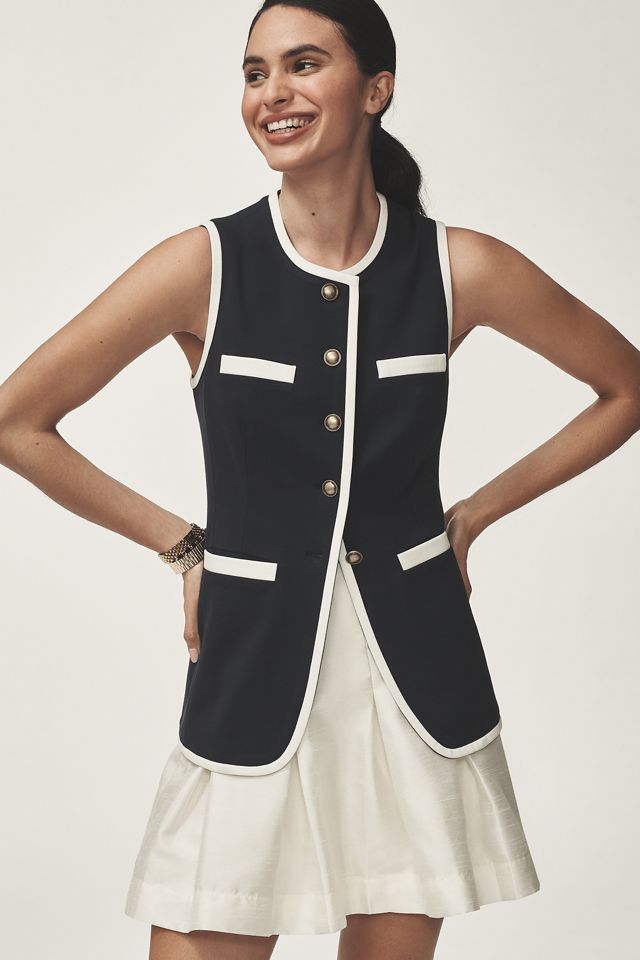 Dolan Left Coast Ponte Piped Vest #1