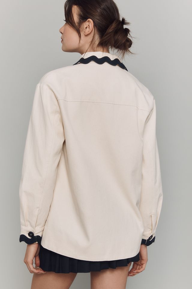 Dolan Left Coast Scalloped Button-Front Jacket #1
