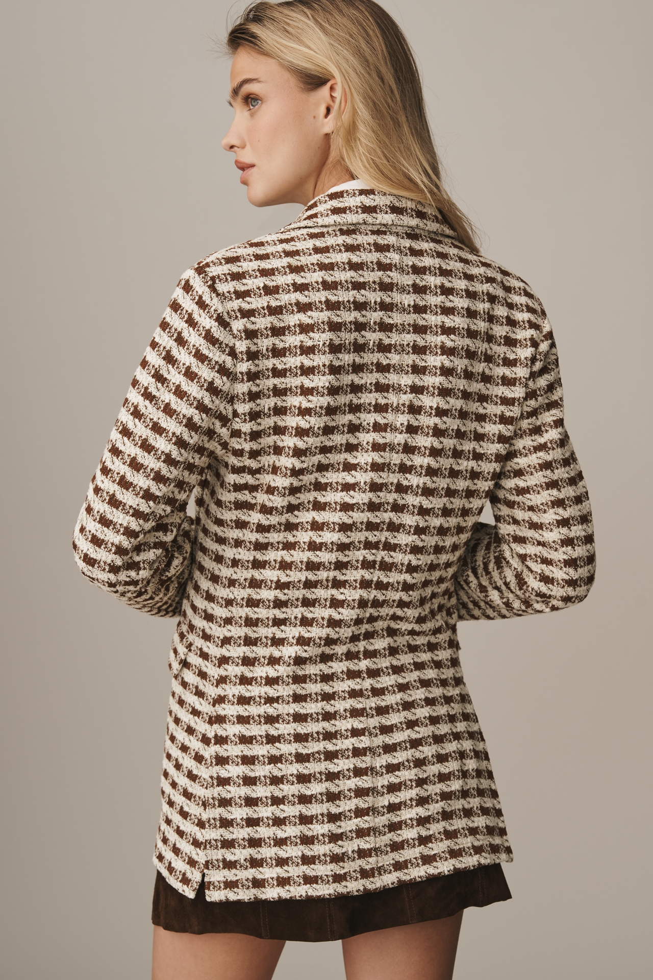 Dolan Left Coast Knit Houndstooth Blazer